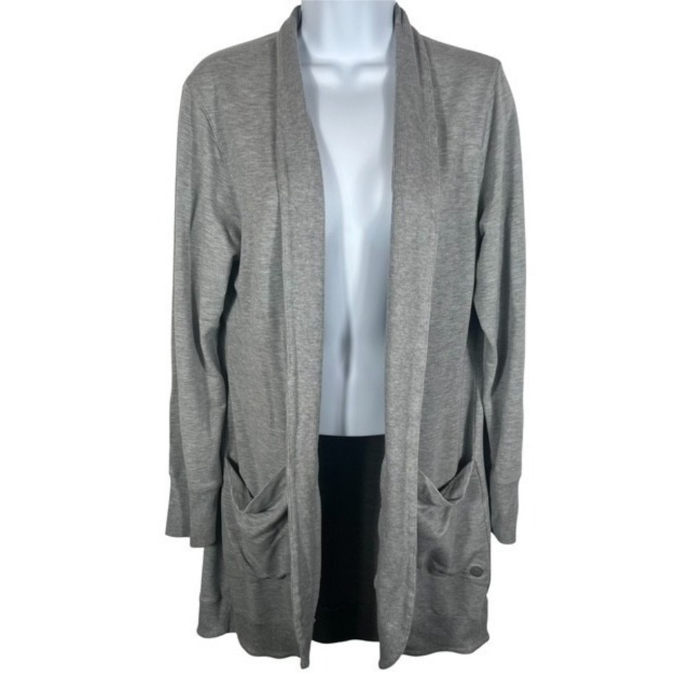 L.L. Bean Womens Sz S Reg Open-Front SoftFlex Modal Stretch Cardigan Gray -1763